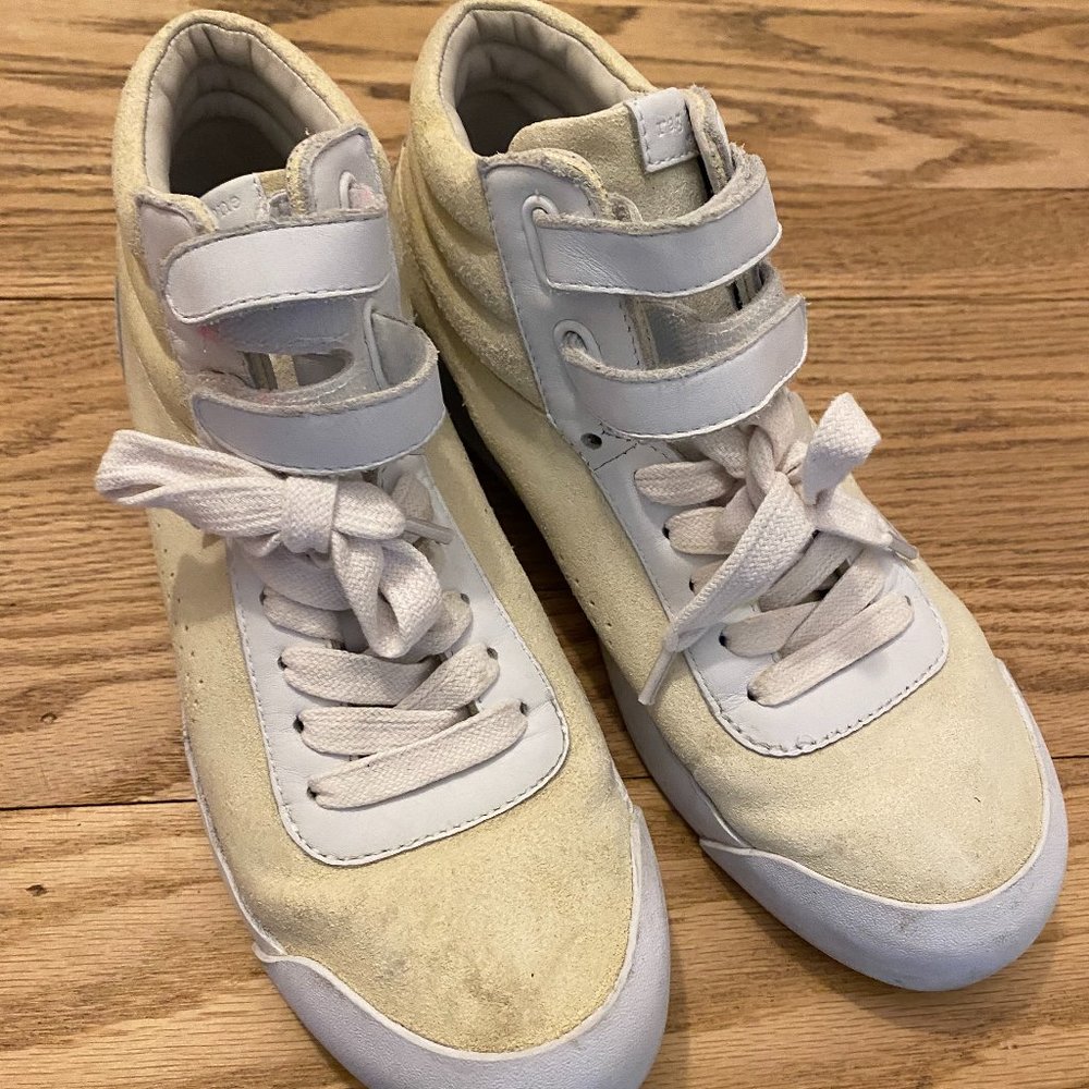 rag & bone Cream and White High-Top Sneakers